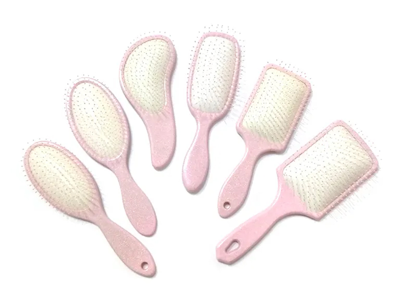 Pink Plastic Fancy Paddle Hårbørste