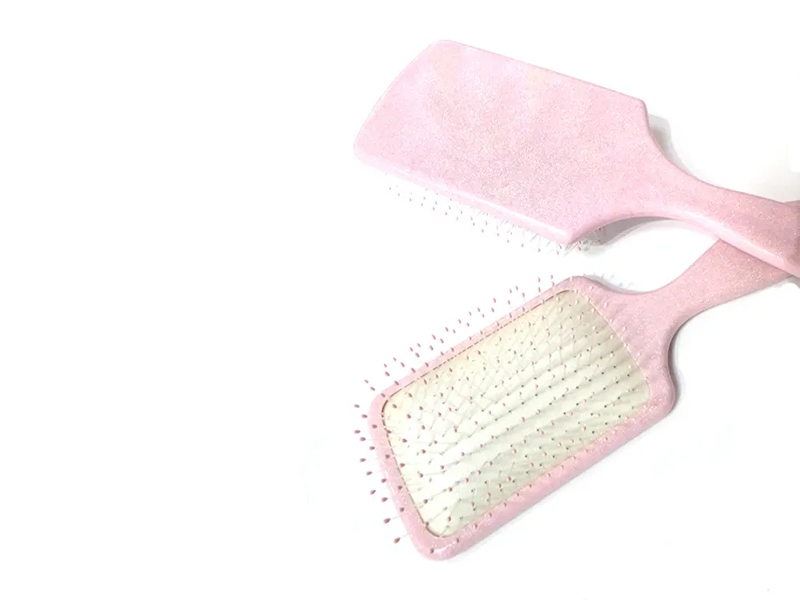 Pink Plastic Fancy Paddle Hårbørste