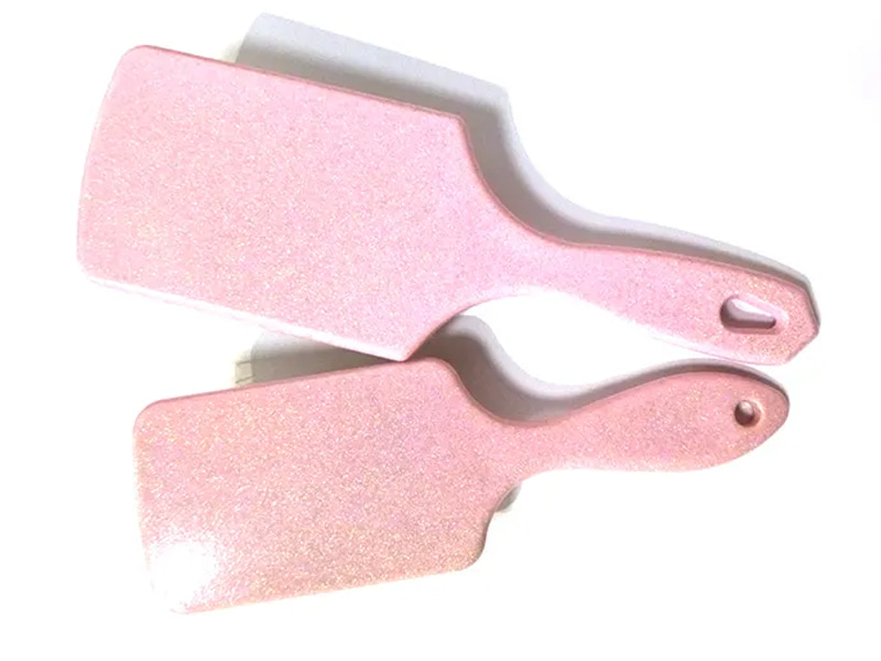 Pink Plastic Fancy Paddle Hårbørste