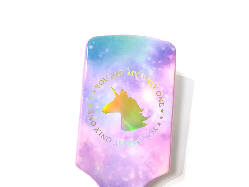 Sparkle Unicorns farverig plasthårbørste