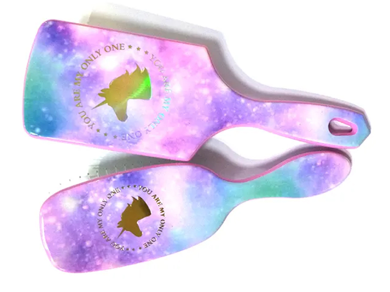 Sparkle Unicorns farverig plasthårbørste