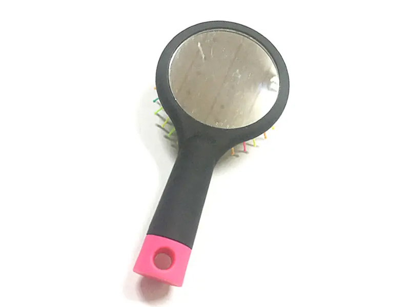 Kvinder Rainbow Black Ball Tip Soft Touch Detangling Cushion Hair Brush