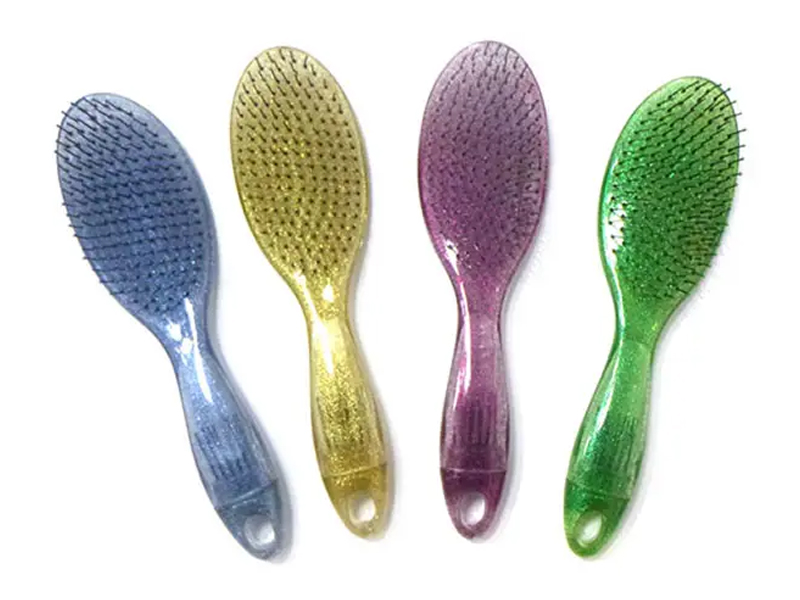 Gennemsigtig detangling glitter hårbørste