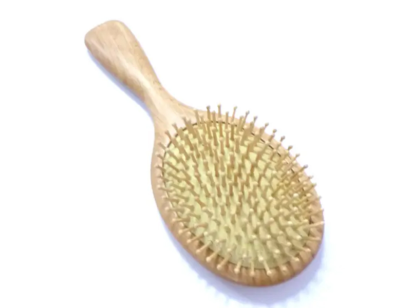 Træ Dettangling Oval Boar Bristle Hårbørste