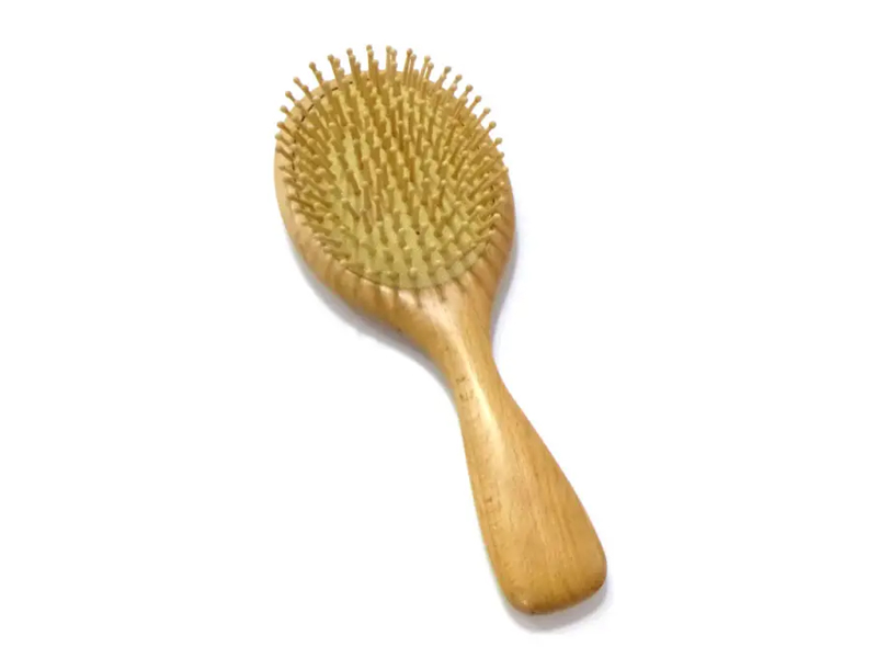 Træ Dettangling Oval Boar Bristle Hårbørste